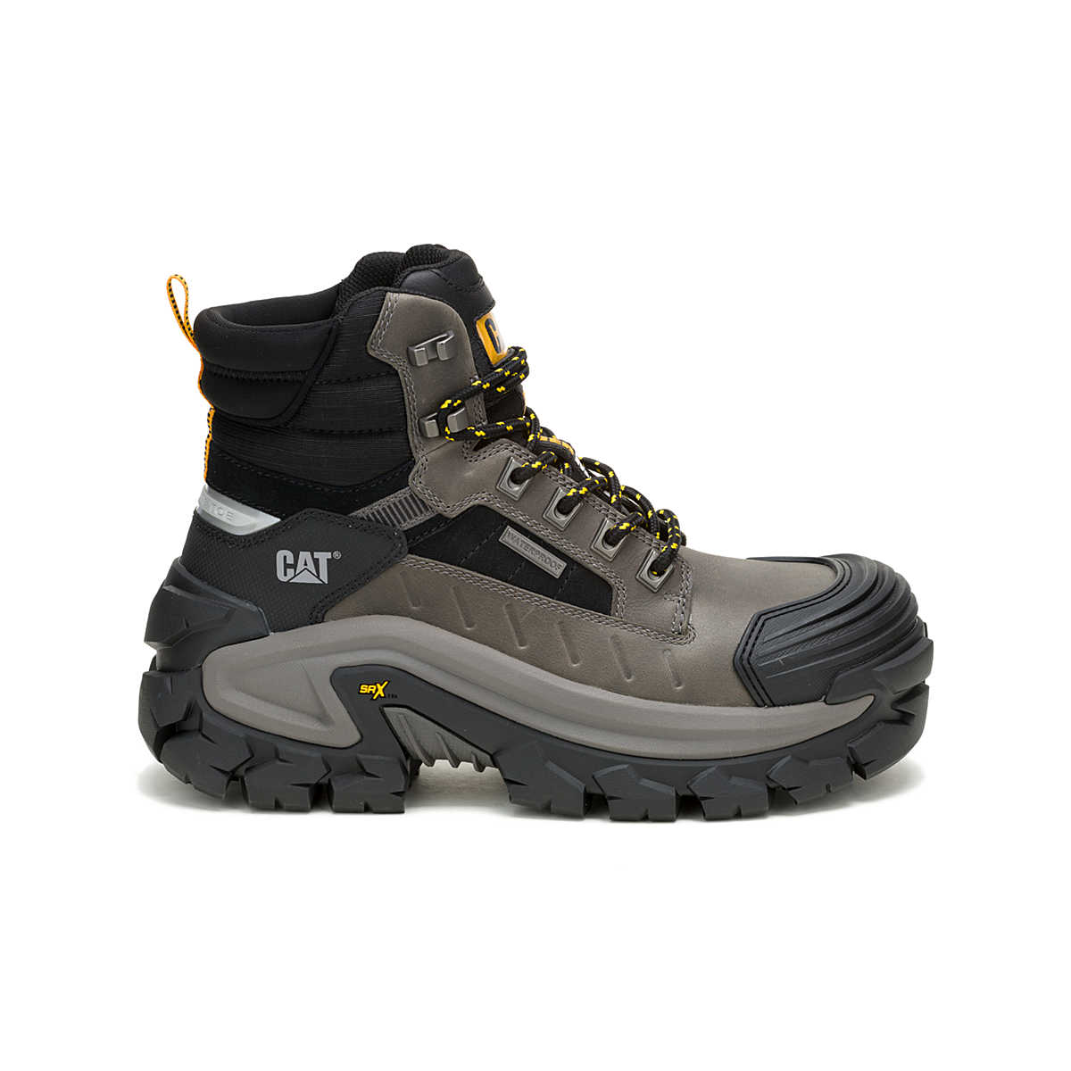 Caterpillar Men s Invader Max Waterproof Composite Toe Work Boot P91730 M 10.5 Gargoyle Medium D