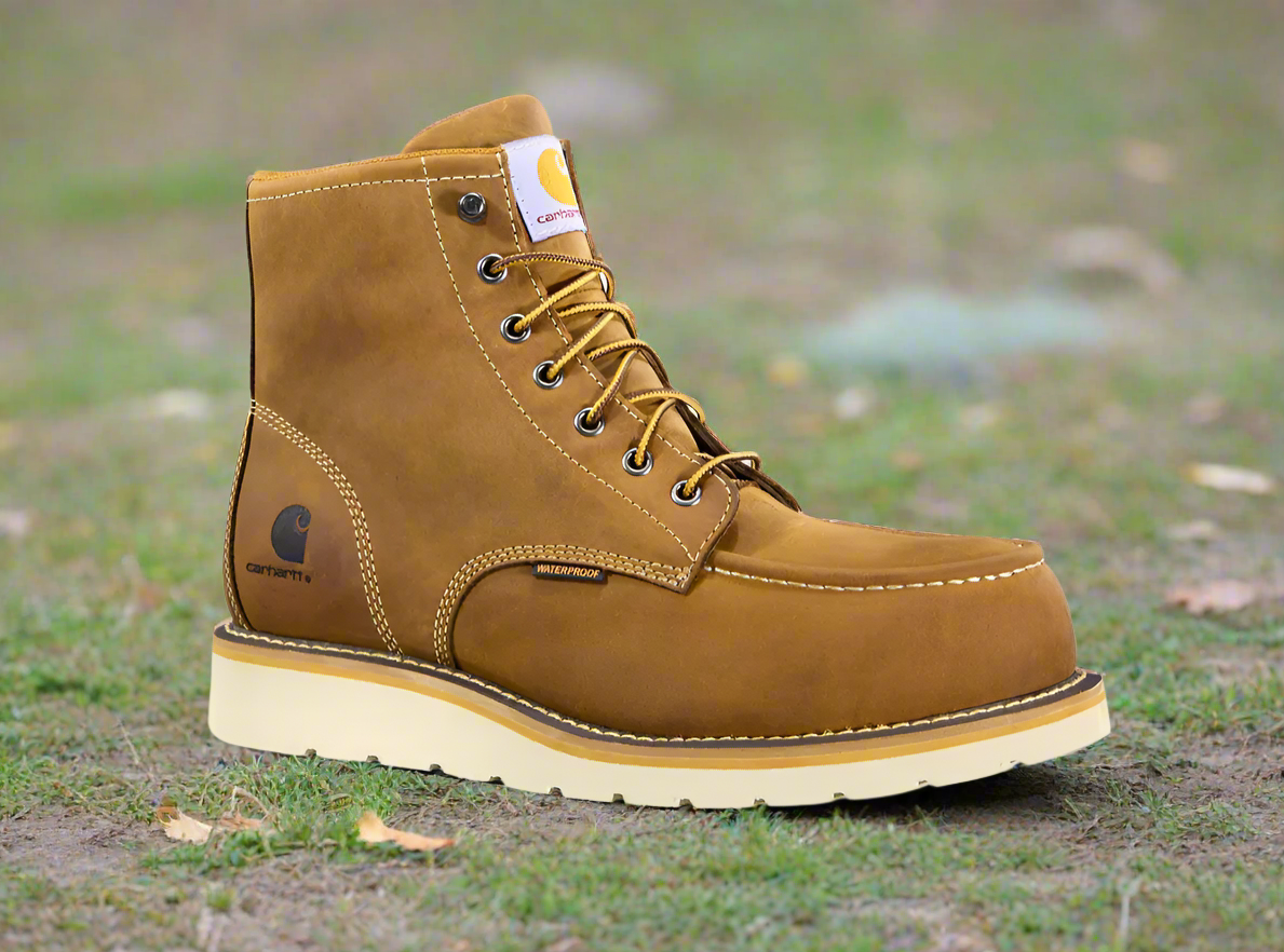 Carhartt 6 Inch Steel Toe Moc Waterproof Wedge Boot Men\'s 12 W Brown Leather Men main image 4