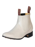 LA BARCA Men's Ankle Western Boot, Bone
