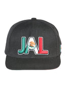 EL GENERAL Mexican States Flag Colors Embroidered Snapback Cap, Black