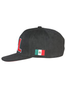 EL GENERAL Mexican States Flag Colors Embroidered Snapback Cap, Black