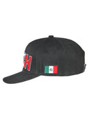 EL GENERAL Mexican States Flag Colors Embroidered Snapback Cap, Black