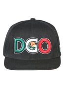 EL GENERAL Mexican States Flag Colors Embroidered Snapback Cap, Black