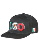 EL GENERAL Mexican States Flag Colors Embroidered Snapback Cap, Black