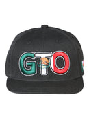 EL GENERAL Mexican States Flag Colors Embroidered Snapback Cap, Black