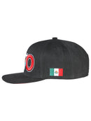 EL GENERAL Mexican States Flag Colors Embroidered Snapback Cap, Black