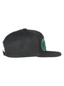 EL GENERAL Mexican States Flag Colors Embroidered Snapback Cap, Black