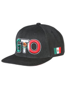 EL GENERAL Mexican States Flag Colors Embroidered Snapback Cap, Black