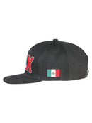 EL GENERAL Mexican States Flag Colors Embroidered Snapback Cap, Black