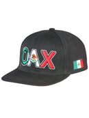EL GENERAL Mexican States Flag Colors Embroidered Snapback Cap, Black