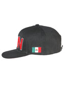EL GENERAL Mexican States Flag Colors Embroidered Snapback Cap, Black