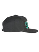 EL GENERAL Mexican States Flag Colors Embroidered Snapback Cap, Black