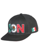 EL GENERAL Mexican States Flag Colors Embroidered Snapback Cap, Black