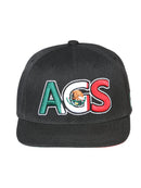 EL GENERAL Mexican States Flag Colors Embroidered Snapback Cap, Black