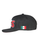 EL GENERAL Mexican States Flag Colors Embroidered Snapback Cap, Black