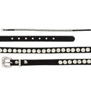 EL GENERAL Faux Leather Clear Round Rhinestones Hatband 45221