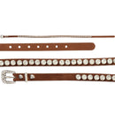 EL GENERAL Faux Leather Clear Round Rhinestones Hatband 45222