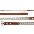 EL GENERAL Faux Leather Square Rhinestone Hatband 45227