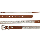 EL GENERAL Faux Leather Square Rhinestone Hatband 45227