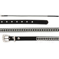 EL GENERAL Faux Leather with Black & Clear Rhinestone Pattern Hatband 45228
