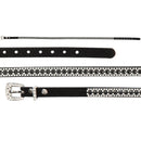 EL GENERAL Faux Leather with Black & Clear Rhinestone Pattern Hatband 45228