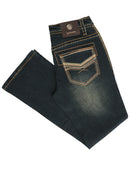 EL CENTENARIO Men's Premium Embroidered Details Bootcut Jeans