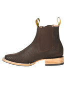 EL GENERAL Men’s Bull Neck Leather Ankle Boot, Moka