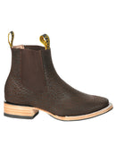 EL GENERAL Men’s Bull Neck Leather Ankle Boot, Moka