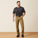 ARIAT Men’s Rebar M4 Low Rise DuraStretch Made Tough Stackable Straight Leg Pant, Field Khaki