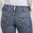 ARIAT Women's R.E.A.L. Mid Rise Arrow Gianna Straight Jean