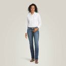 ARIAT Women's R.E.A.L. Mid Rise Arrow Gianna Straight Jean