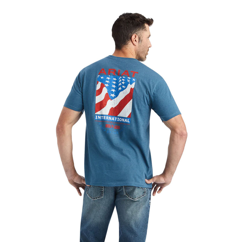 ARIAT Men's Flag Flow Short Sleeve T-Shirt Tee 10042758