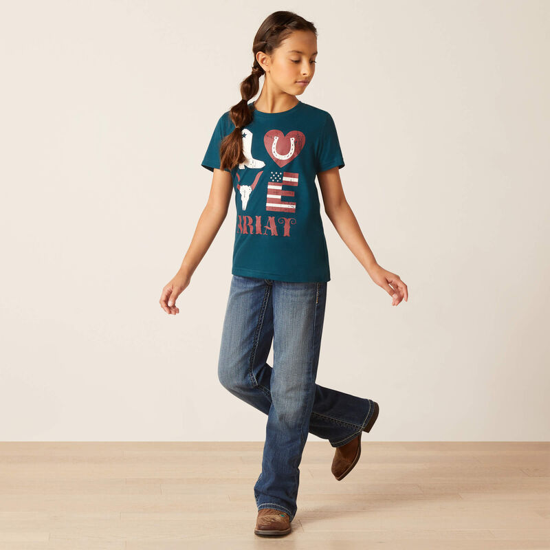 Ariat Girl's Western Love T-Shirt 10046462