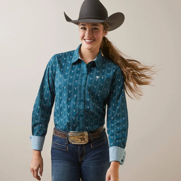 ARIAT Women's Wr Steerhead Print Shirt 10046703