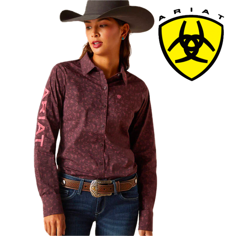 ARIAT Women's Wrinkle Resist Team Kirby Stretch Shirt 10047226