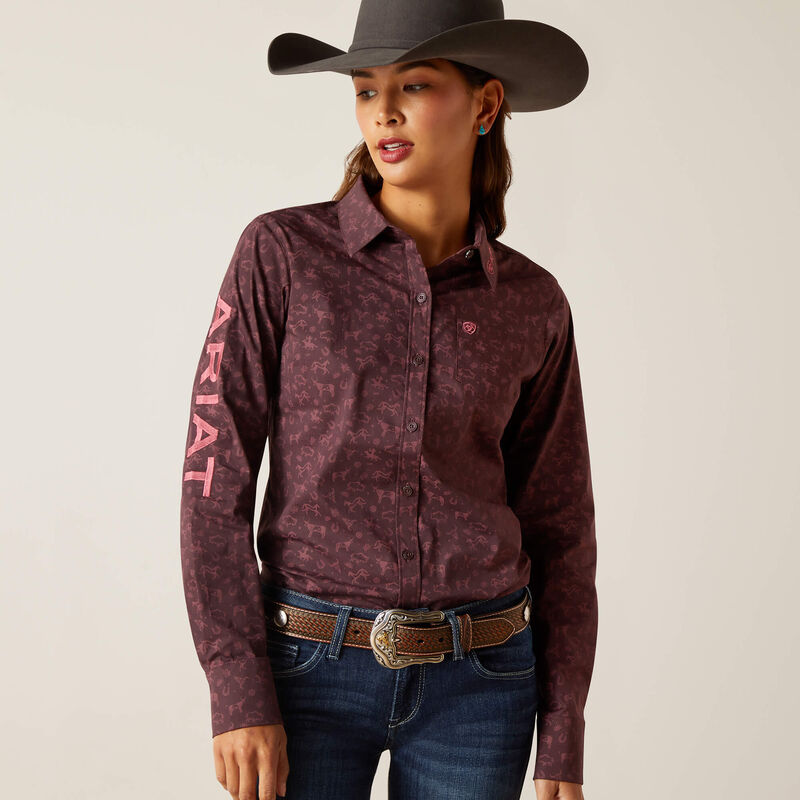 ARIAT Women's Wrinkle Resist Team Kirby Stretch Shirt 10047226