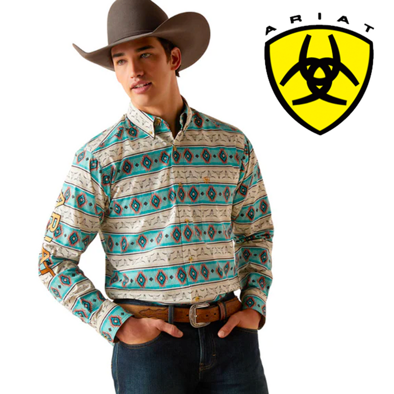 ARIAT Men's Team Logo Cruz Fitted Shirt 10047347