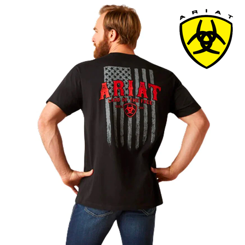 ARIAT Men's Western Vertical Flag Short Sleeve Graphic T-Shirt 10047614