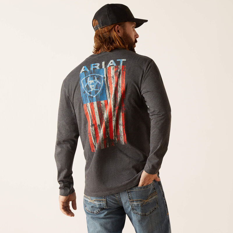 ARIAT MEN'S Wooden Flag T-Shirt 10047929