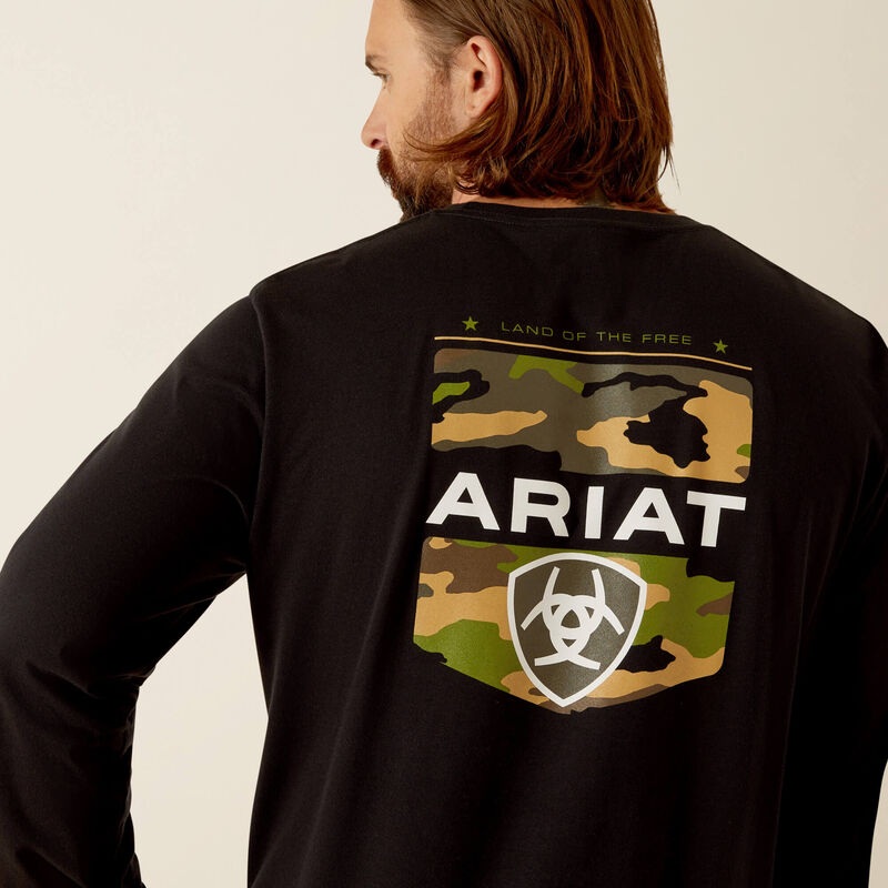 ARIAT Men's Shield Camo Long Sleeve T-Shirt 10052035