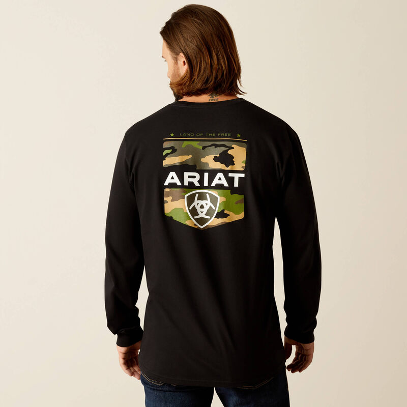 ARIAT Men's Shield Camo Long Sleeve T-Shirt 10052035