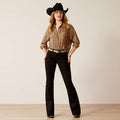 ARIAT Women's Perfect Rise Ella Boot Cut Jeans, Black
