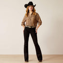 ARIAT Women's Perfect Rise Ella Boot Cut Jeans, Black