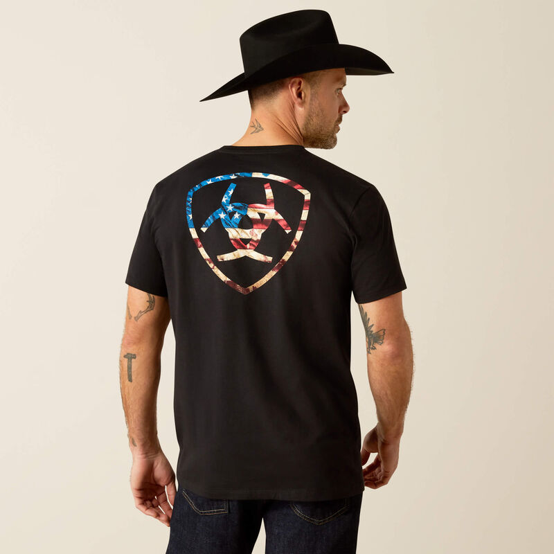 ARIAT MEN'S RUGGED AMERICAN SHIELD SS TSHIRT 10053993