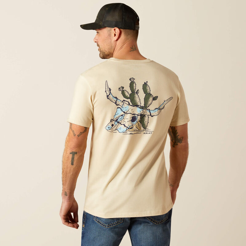 ARIAT MNS BLEACHED SS TSHIRT 10053998