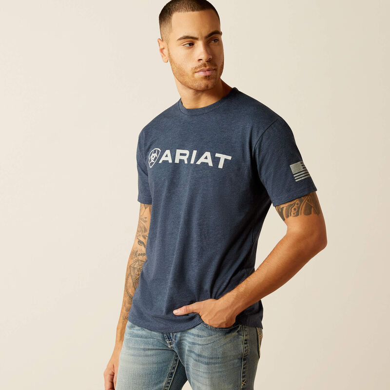 ARIAT Men's Shield Flag SS T-Shirt 10054198