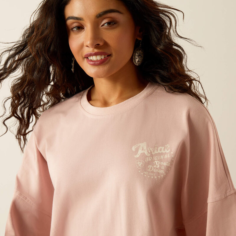 ARIAT Women's Canvas Oversized LS T-Shirt 10054491