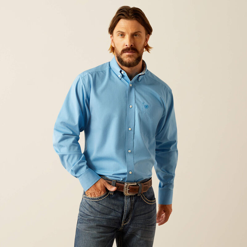 ARIAT Men's Wrinkle Free Solid Long Sleeve Shirt 10055278