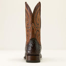 ARIAT Men's Classic Callen Caiman Belly Wide Square Toe Western Boot, Chocolate