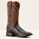 ARIAT Men's Classic Callen Caiman Belly Wide Square Toe Western Boot, Chocolate